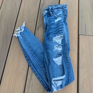 Ultra distressed American Eagle jeans